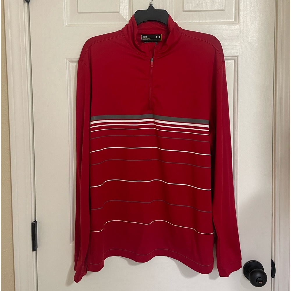 Men’s Under Armour Cold Gear 1/4 zip pullover. Size Medium, Loose Fit